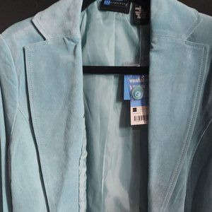 Blue Genuine Leather Jacket